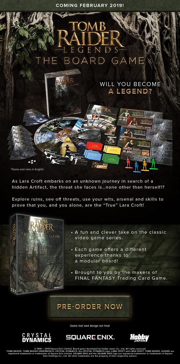 Square Enix Tomb Raider Legends The Board Game