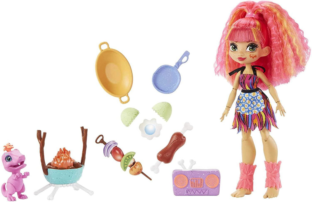 Cave Club Wild About Bbqs Playset + Emberly Doll - Yachew