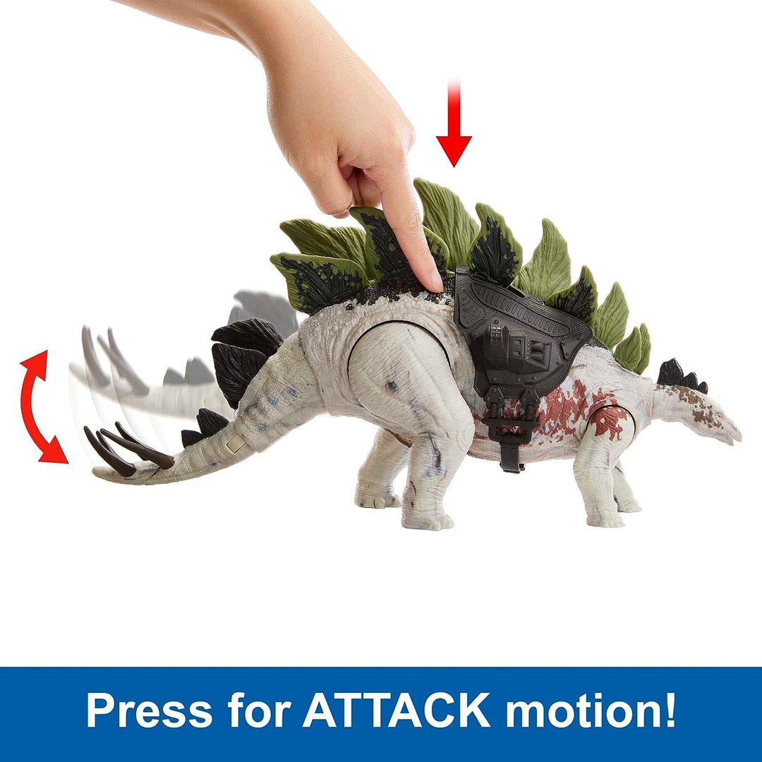 ?Jurassic World Dominion Dinosaurierfigur Gigantischer Fährtenleser Stegosaurus mit Atta