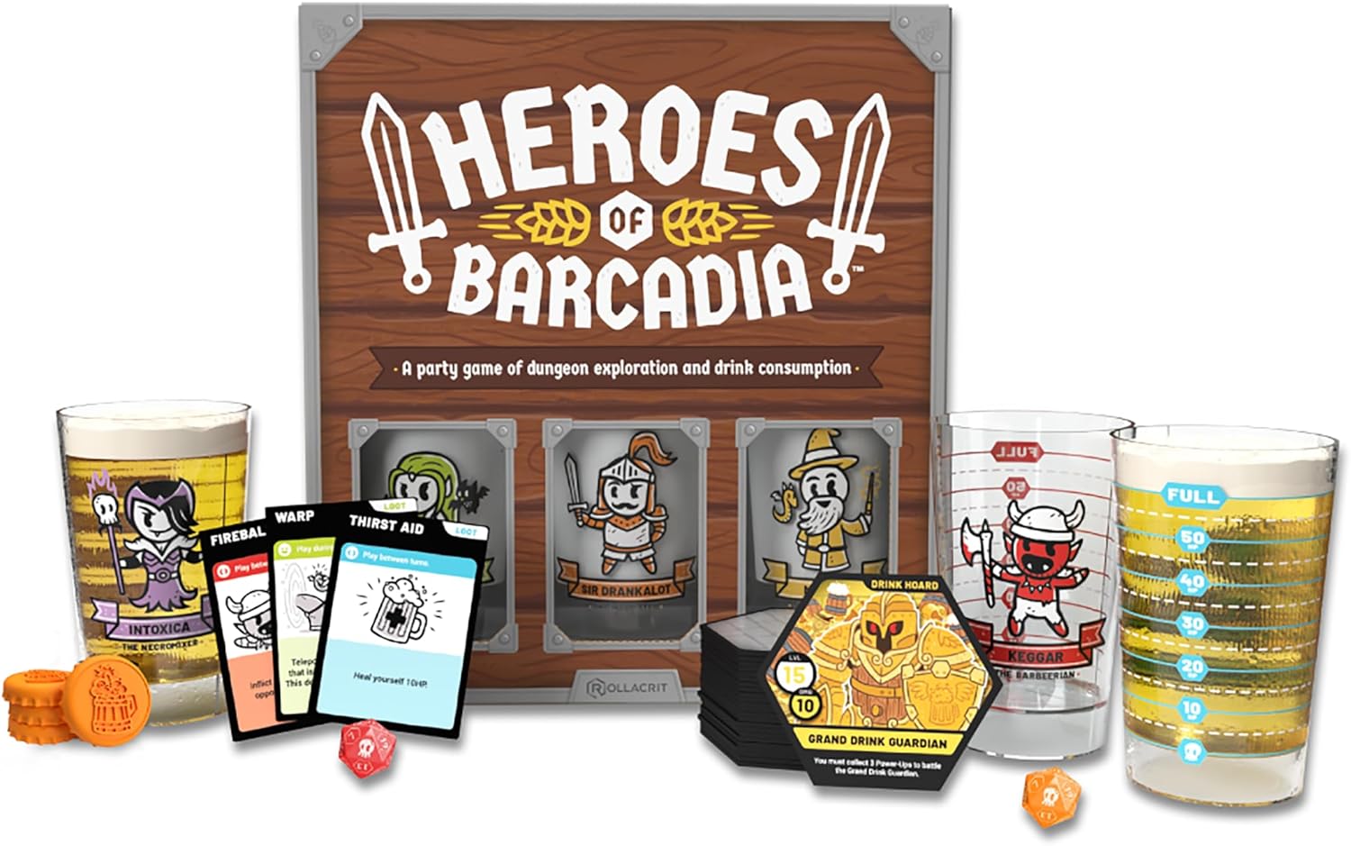Rollacrit Corp Heroes of Barcadia Board Game (RCHOBBRD-BGRE-STD) 8