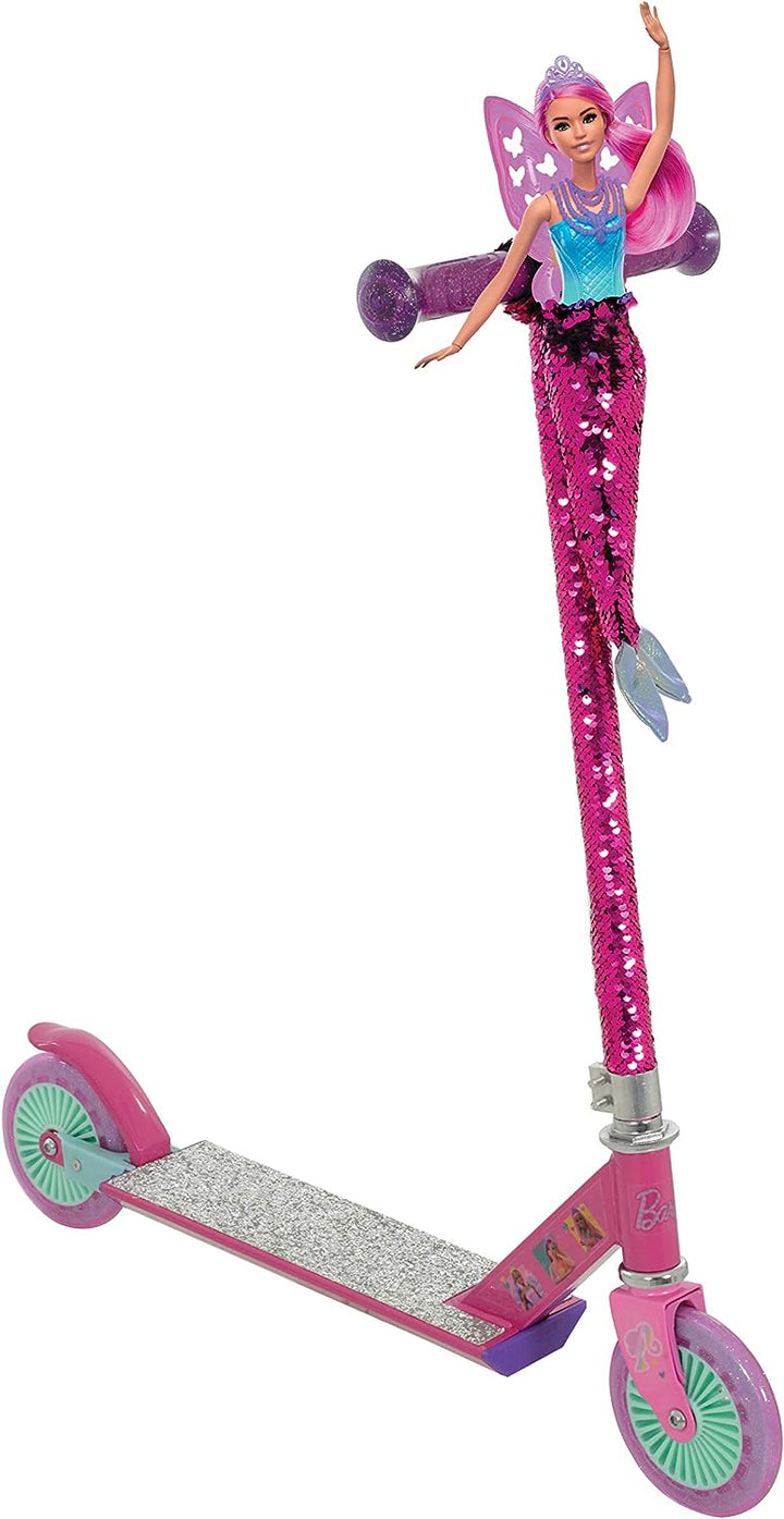 abgee 703 M004373 EA Barbie Mermaid Sequin Inline Scooter, Pink
