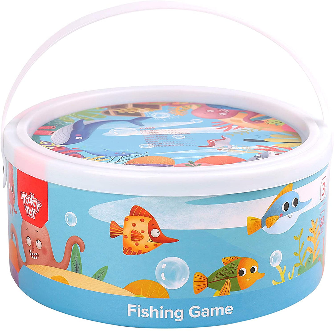 Tooky Toy TL095 Set da pesca in legno di pesce, multicolore