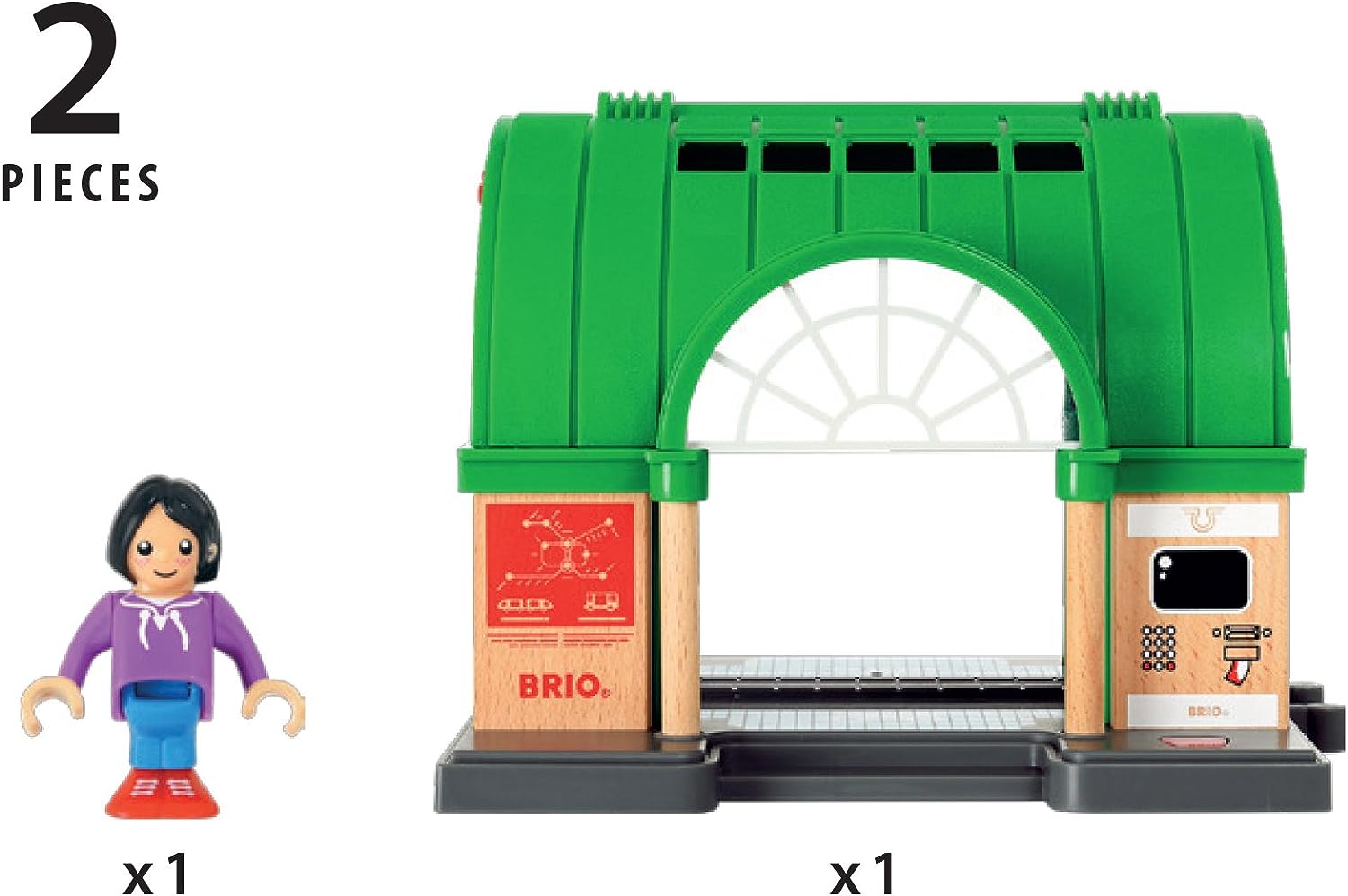 BRIO World Central Train Station Playset for Kids - Compatible with BRIO Railway Sets 8