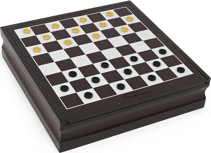 Spin Master Games 10 Family Games Set in Wood Cabinet