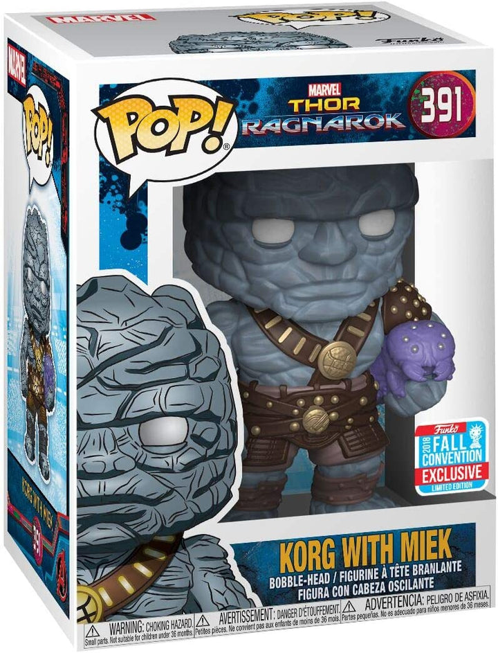 Marvel: Thor Ragnarok: Korg w/ Miek Exclusive Funko 30763 Pop! Vinyl #391