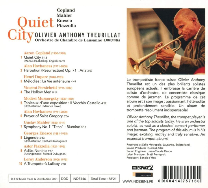 Olivier Anthony Theurillat - Quiet City [Audio CD]