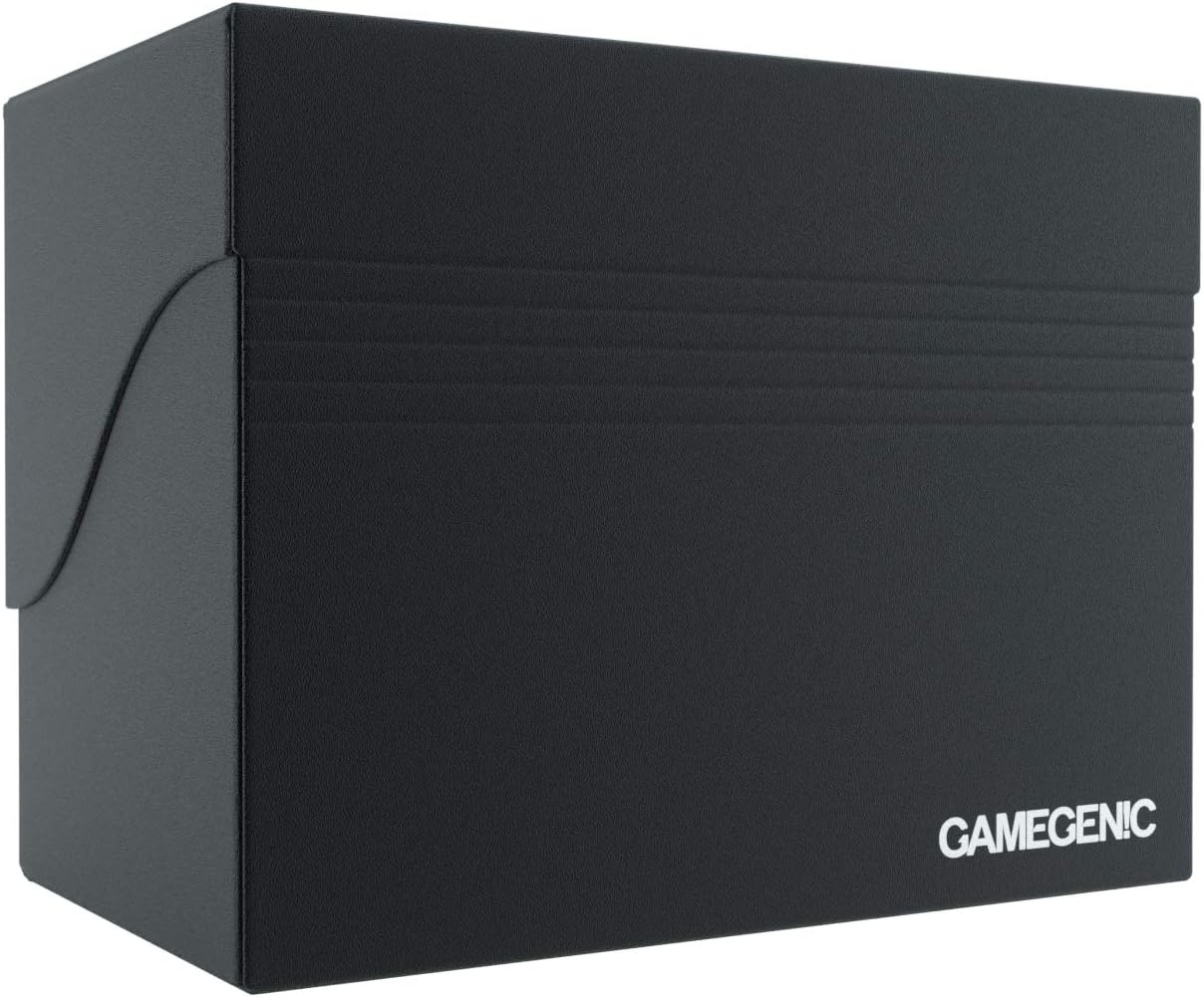 Gamegenic 80-Karten-Seitenhalter – Schwarz, für 80 doppelseitig gesleevte Karten, seitlich zu ladende Deckbox mit Cobra Neck-Technologie 4