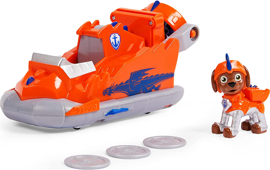 PAW PATROL 6063589, Rescue Knights Zuma Transforming Car with Collectible Action