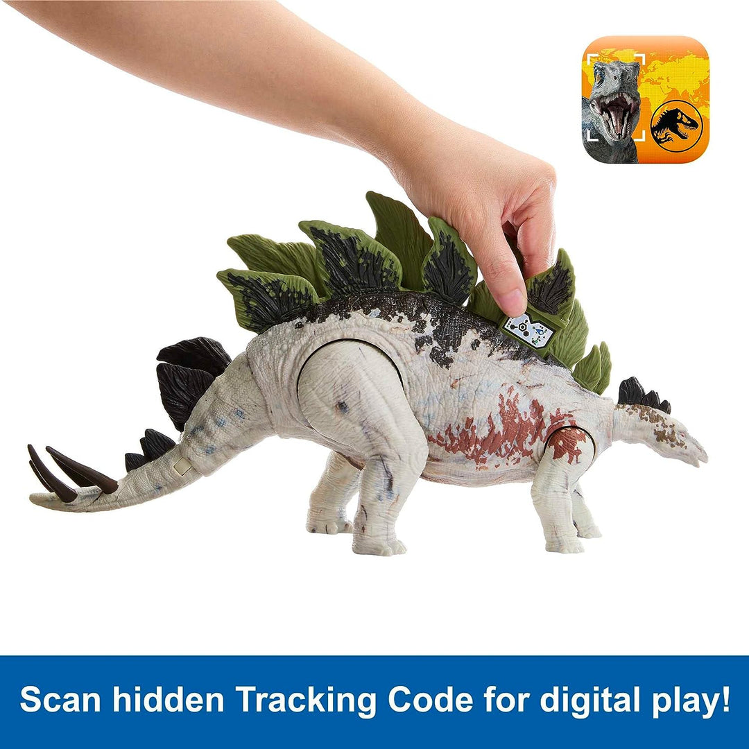 ?Jurassic World Dominion Dinosaurierfigur Gigantischer Fährtenleser Stegosaurus mit Atta