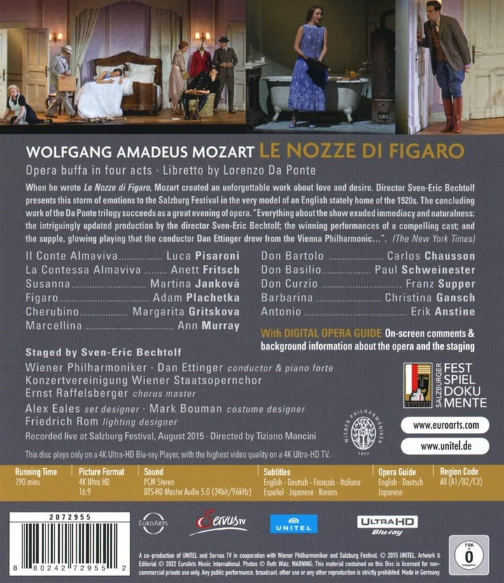 Le nozze di Figaro - 4k Ultra HD [2022] [Blu-ray]