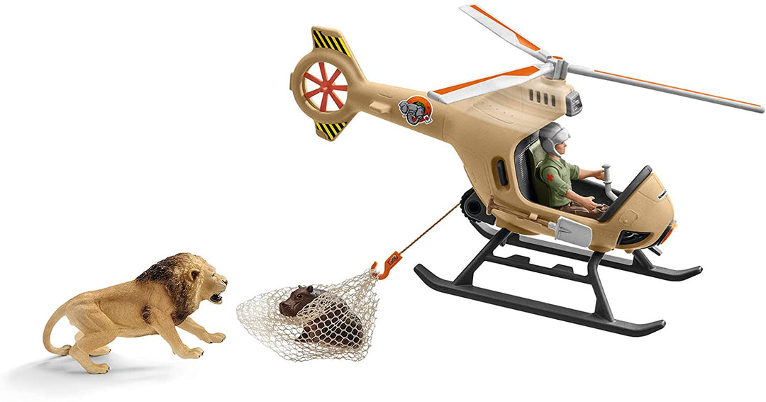 Schleich 42476 Elicottero da salvataggio per animali Wild Life