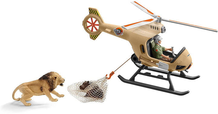 Schleich 42476 Elicottero da salvataggio per animali Wild Life