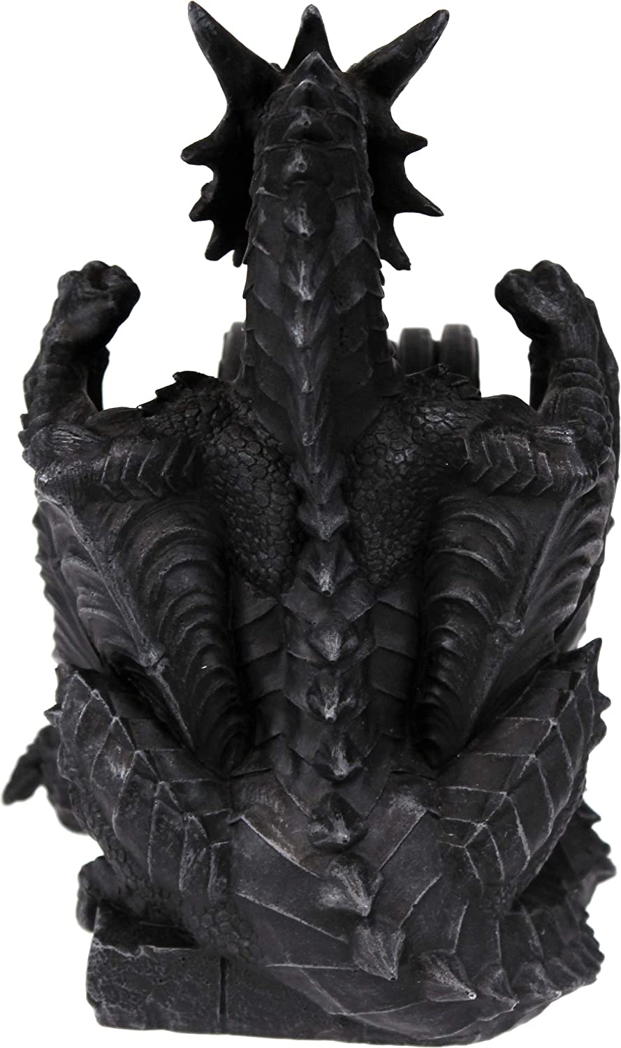 Nemesis Now Dragons Lair – Untersetzer-Set mit schwarzem Drachen aus Harz 7