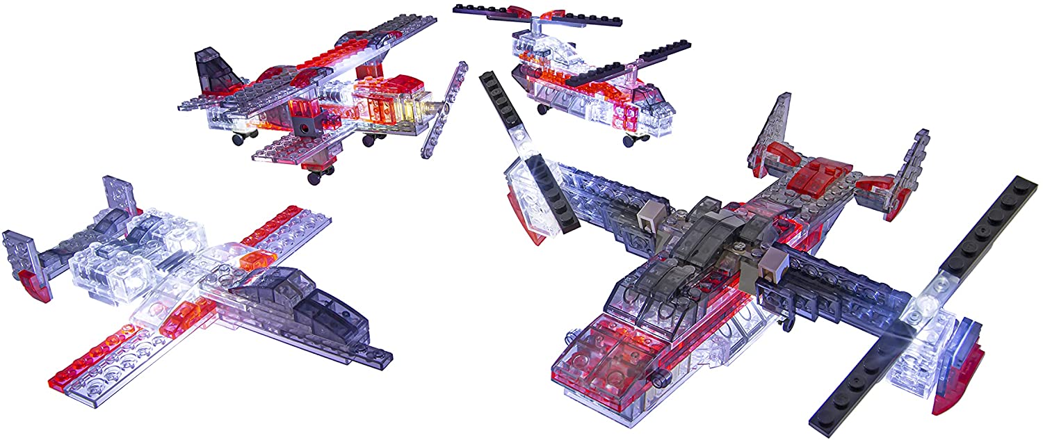 Laser Pegs 5-in-1 VTOL Sparhawk - Light-Up Building Set for Ages 3+ 5
