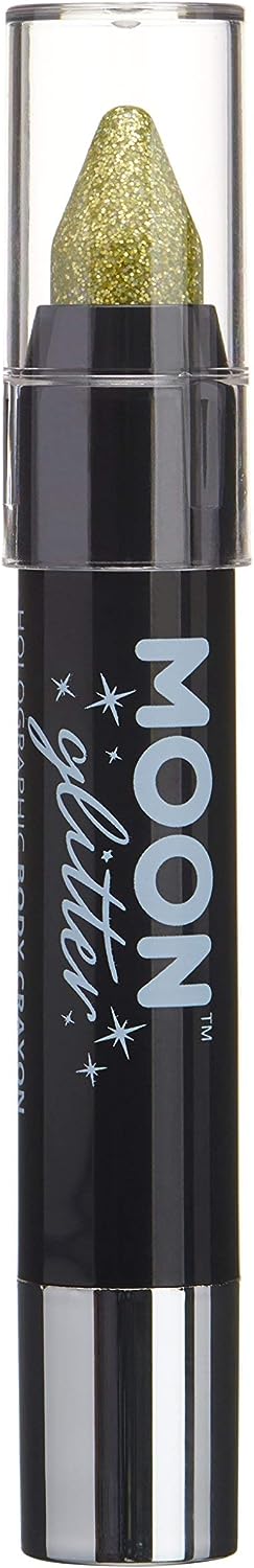 Moon Glitter - Holographic Glitter Paint Stick Body Crayon for Face & Body - 3.5g - Gold (G06513)