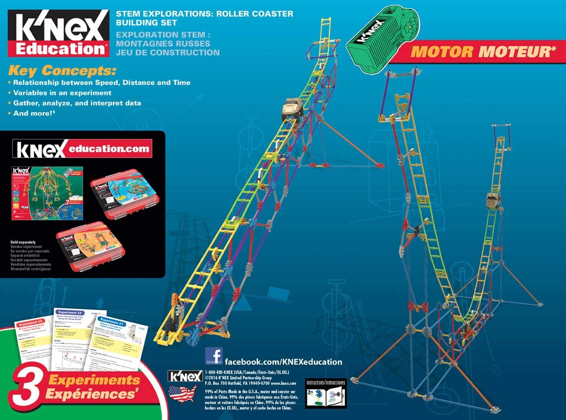 K"nex STEM Explorations Achterbahn-Bausatz – Motorisiertes Lernspielset für Kinder ab 8 Jahren 3