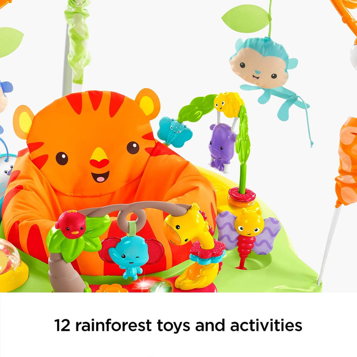 Fisher-Price Roarin' Rainforest Jumperoo, Infant Activity Center with music, lights and sounds