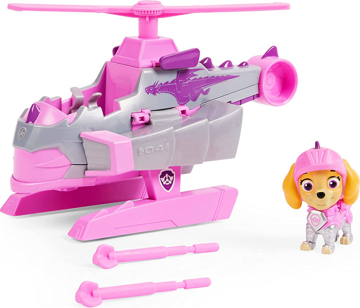 PAW PATROL 6063586, Rescue Knights Skye Transforming Car with Collectible Action Figure