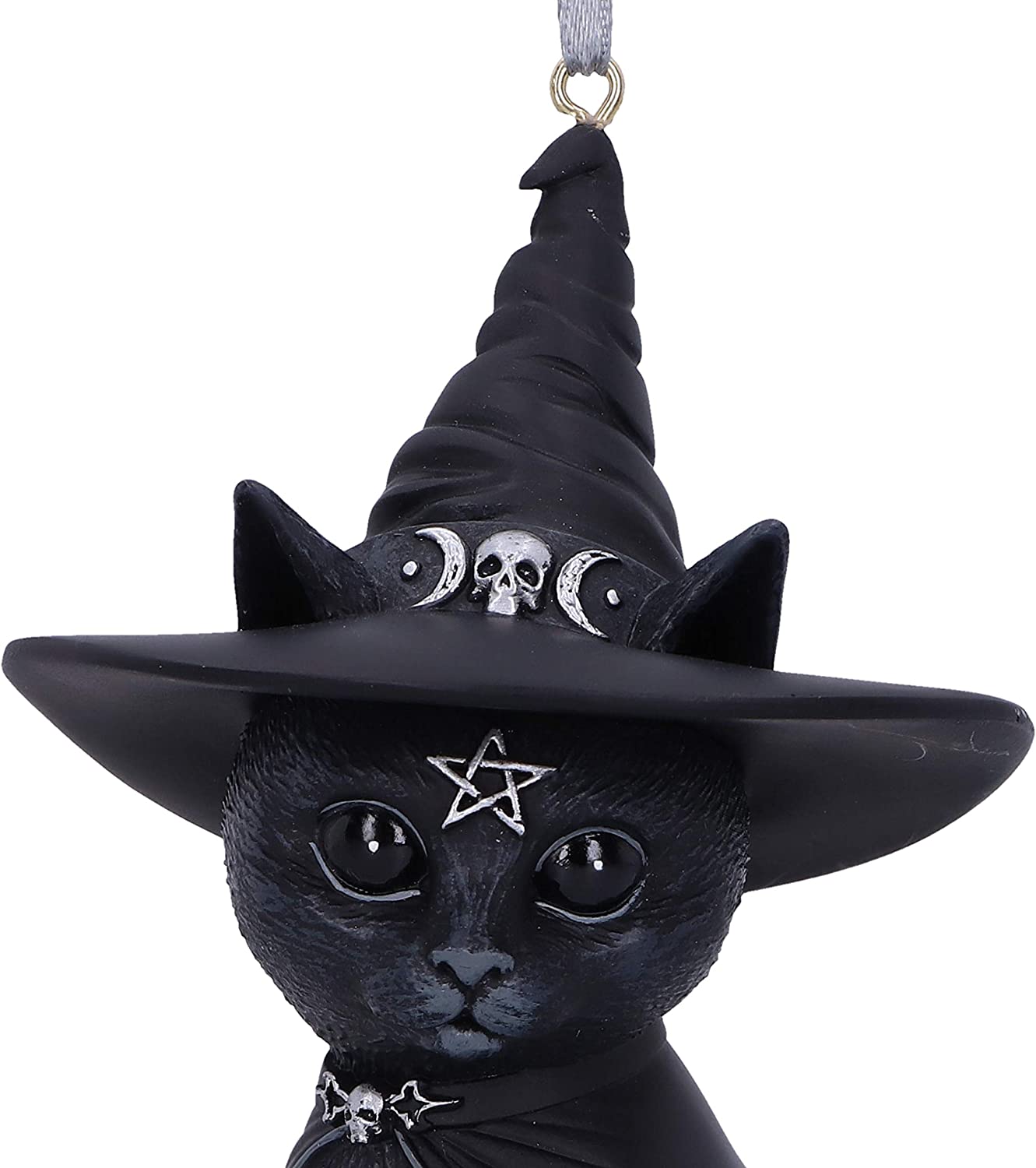 Nemesis Now Purrah Black Witch Cat Hanging Ornament Resin Decor 5