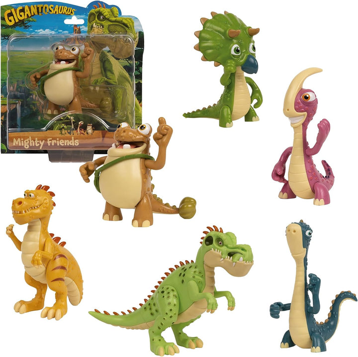 Gigantosaurus - Articulated Figures 13 cm, Dinosaur Dolls, Characters from the Cartoon Series