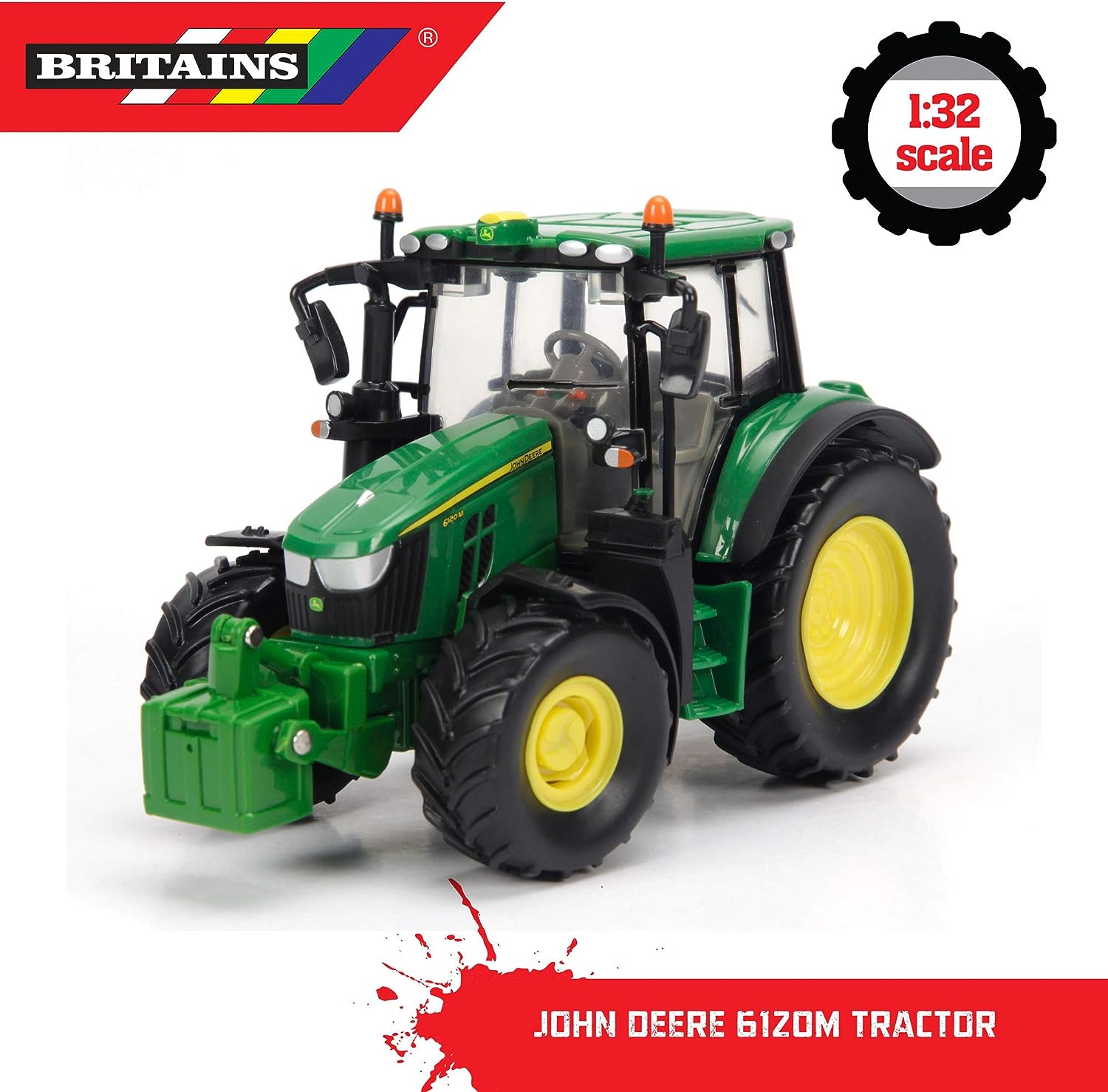 John Deere 6120M Tractor - Durable Farm Vehicle Toy for Toddlers 3