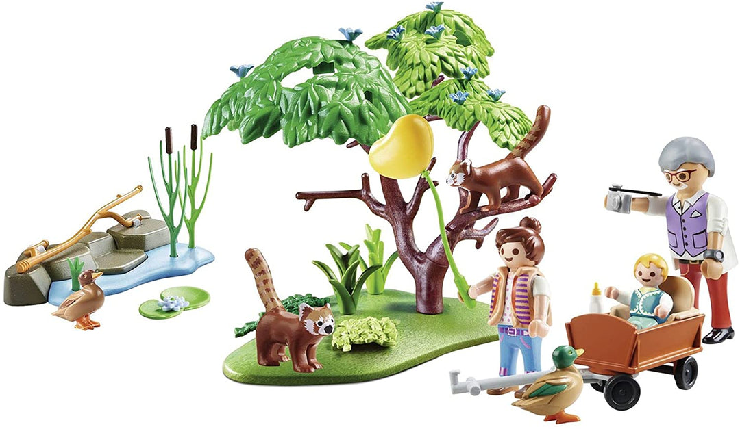 Playmobil 70344 Family Fun Panda rosso Habitat