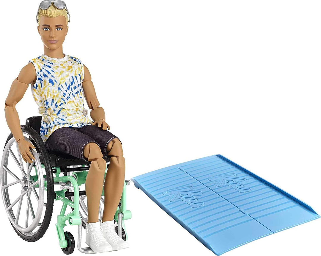 Barbie Ken Fashionistas-pop #167 met rolstoel en oprit