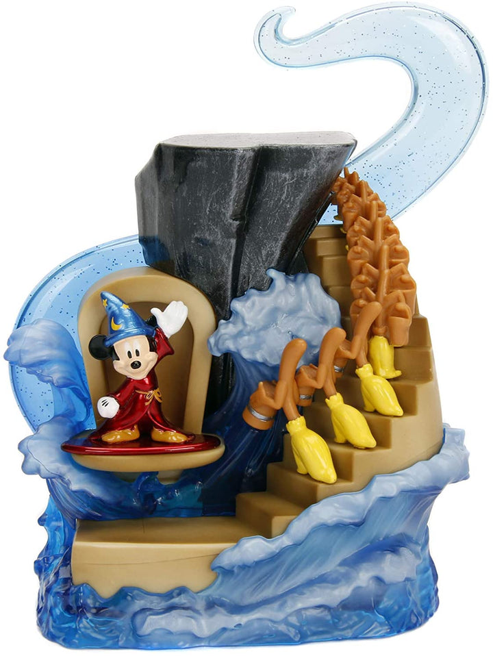 Jada JMF99984 Sorcerer's Apprentice Mickey Nano Metals Scene Mini Playset