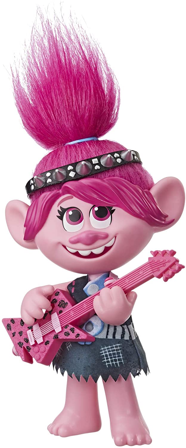 DreamWorks Trolls World Tour Pop-to-Rock Poppy Singing Doll with 2 Different Looks and Sounds