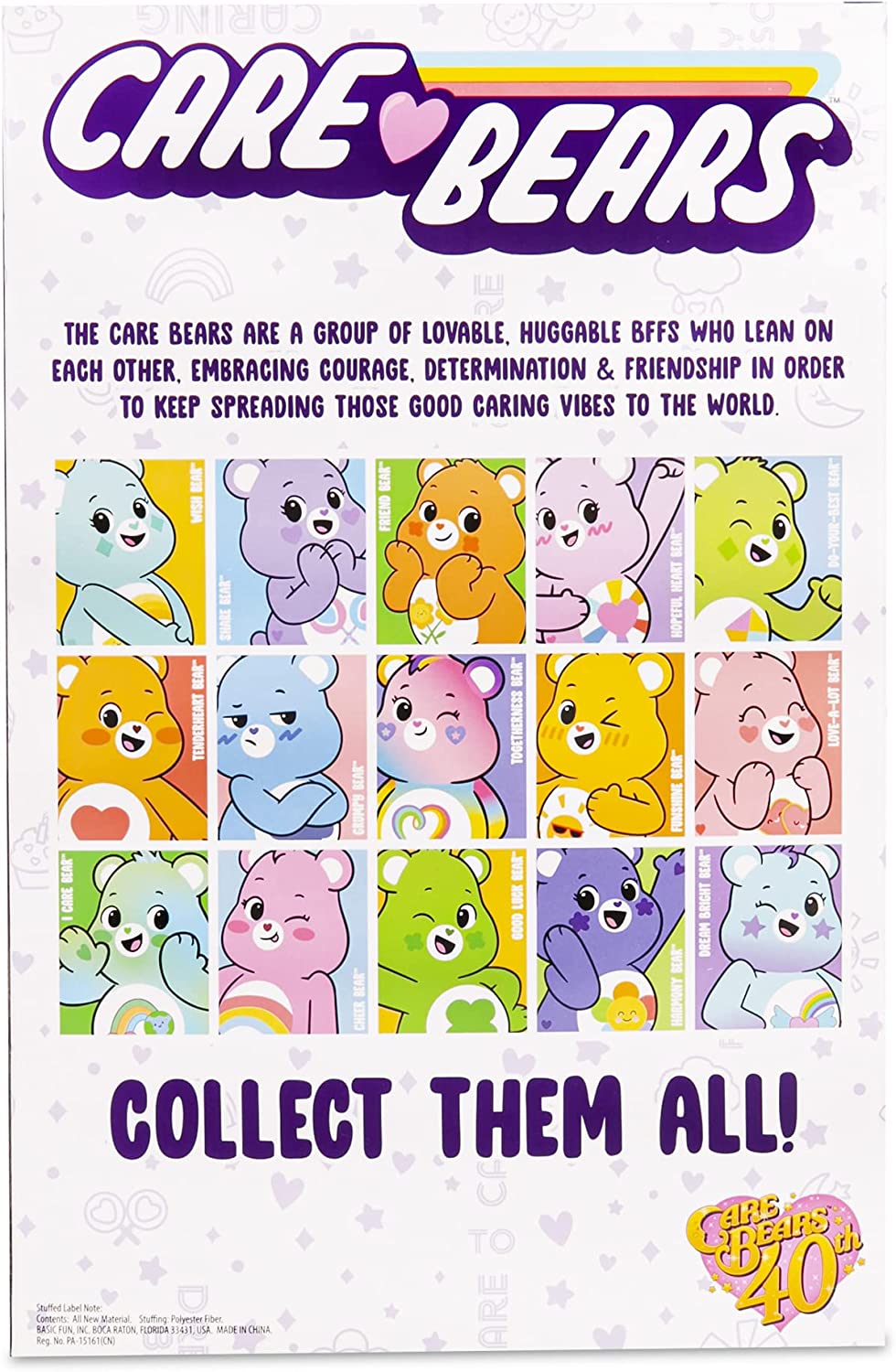 Care Bears Dream Bright Bear, 35 cm großes Plüschtier – optimistischer Charakter mit Heartwings-Abzeichen 4