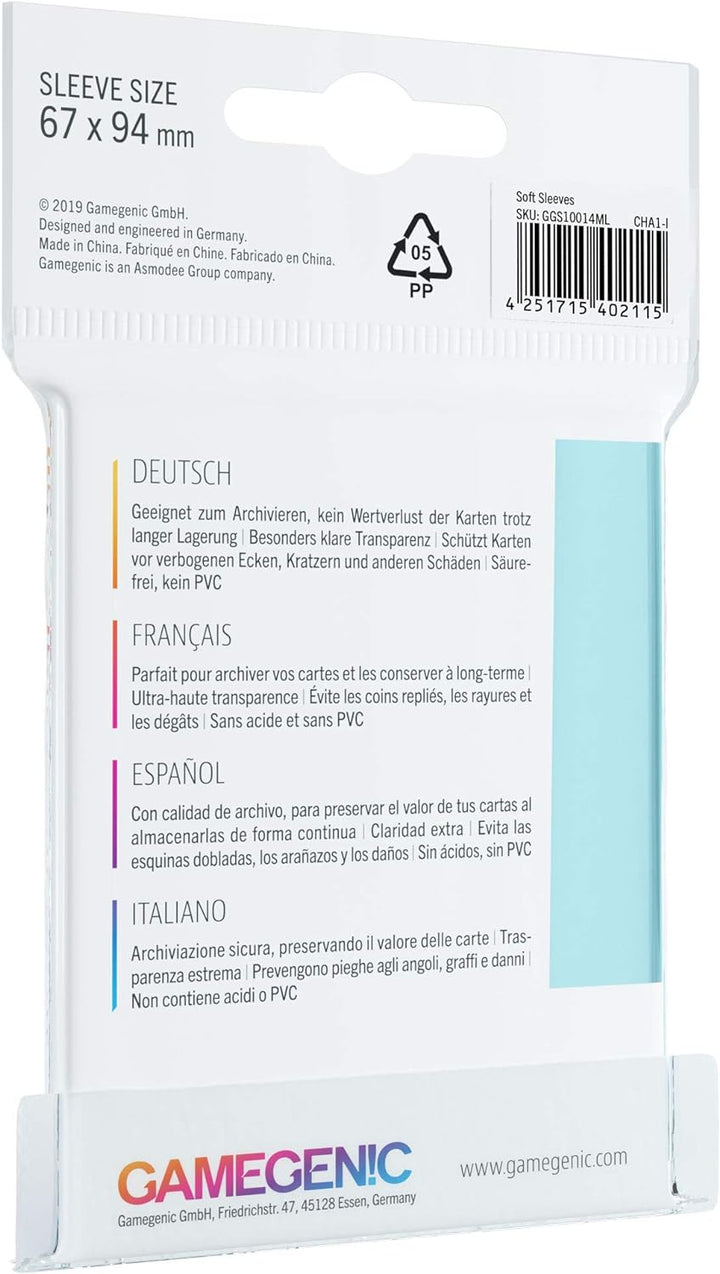 Gamegenic Soft Sleeves (100-Pack)