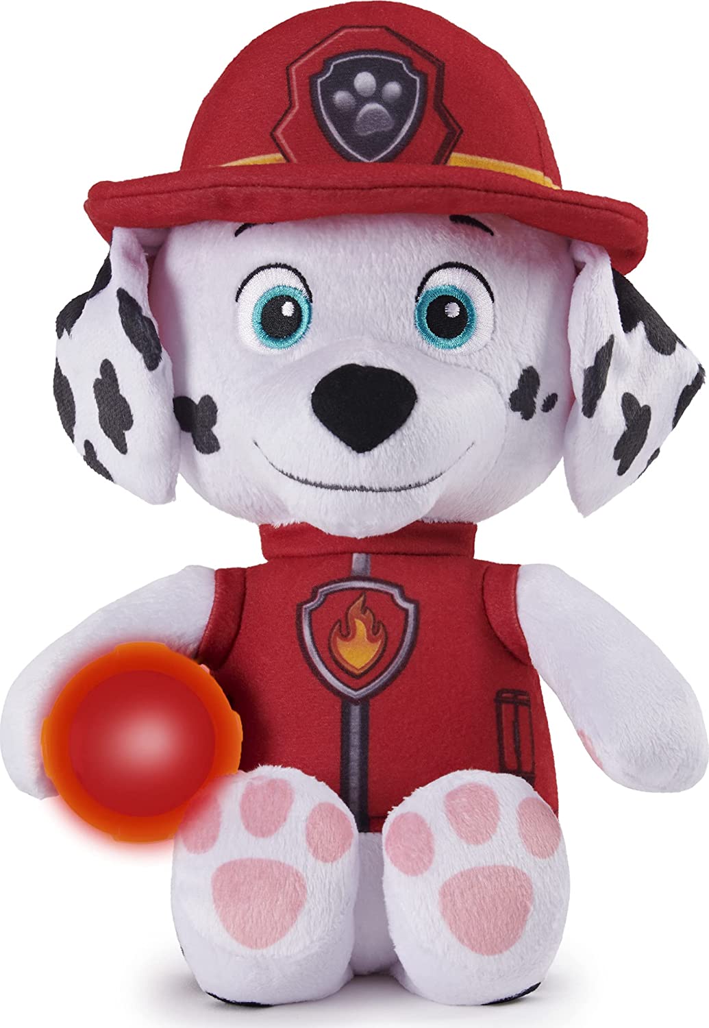 Paw Patrol 6059298, Snuggle Up Marshall Plush with Torch and Sounds, for Kids Aged 3 and Up