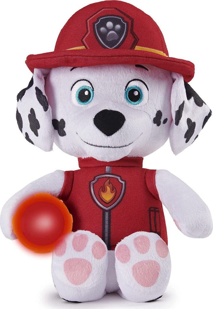 Paw Patrol 6059298, Snuggle Up Marshall Plush with Torch and Sounds, for Kids Aged 3 and Up
