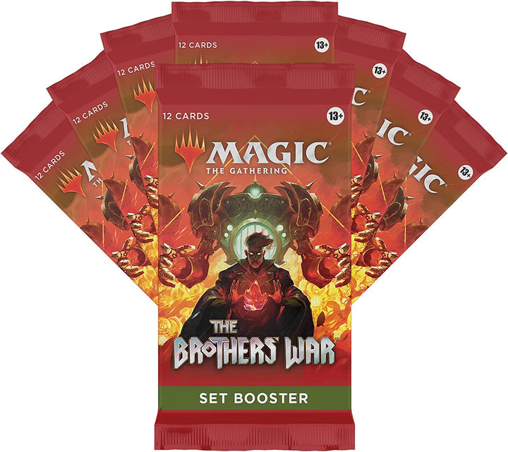 Magic The Gathering MTG The Brothers’ War Bundle, 8 Set Boosters + Accessories