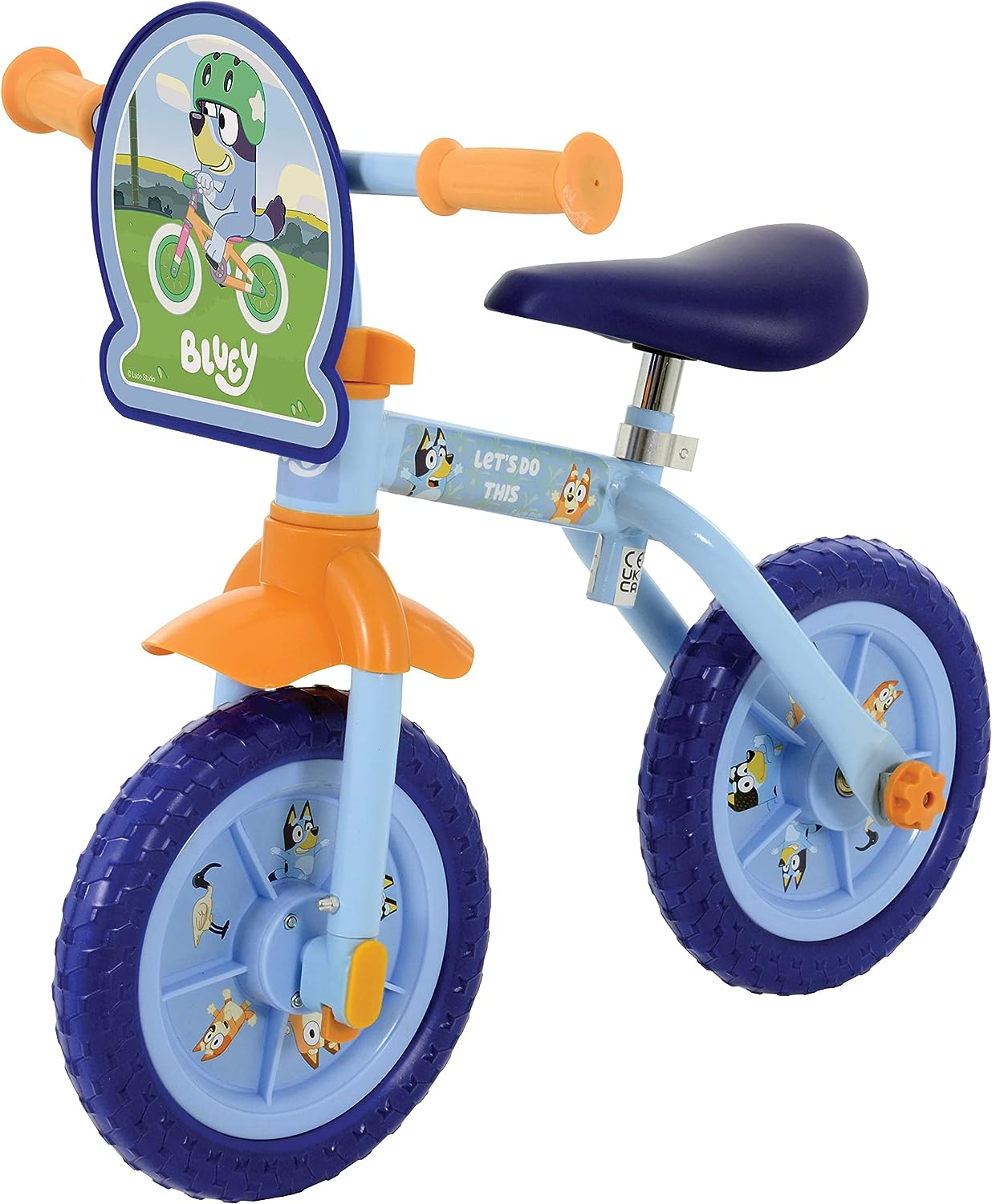 Bluey 2in1 10" Trainingsfahrrad – umwandelbares Lauf- und Tretfahrrad für Kinder 12