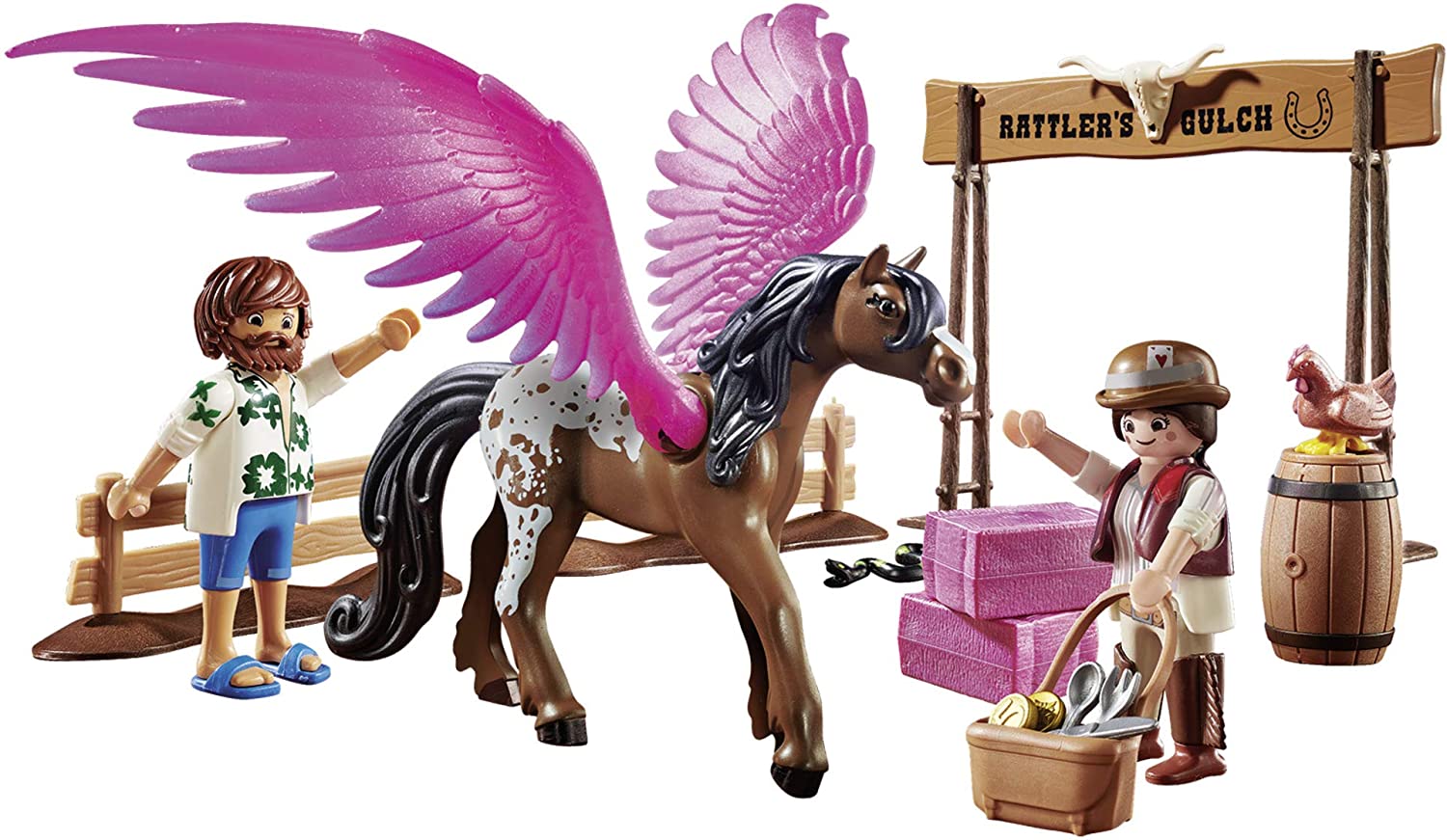 Playmobil Marla and Del with Flying Horse Playset