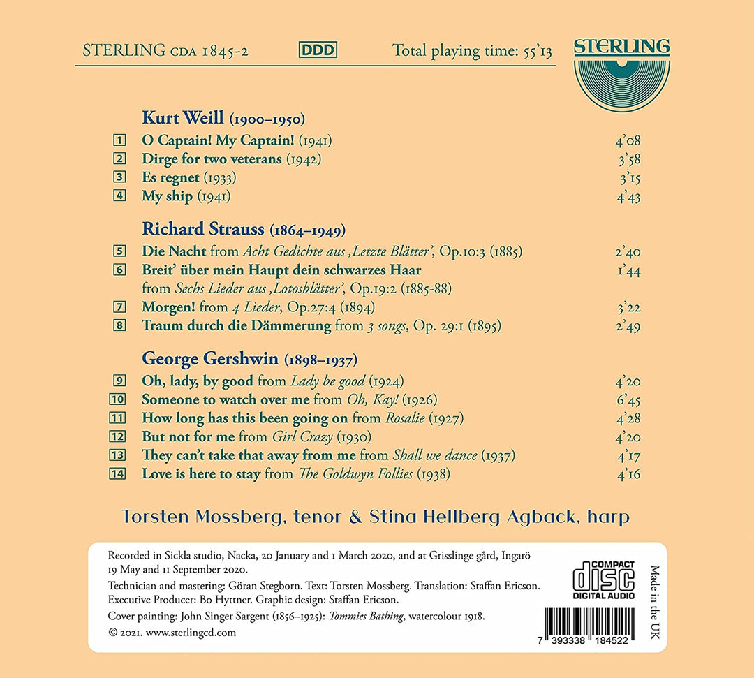 Torsten Mossberg (tenor) - Songs to harp from the Old and New World [Audio CD]