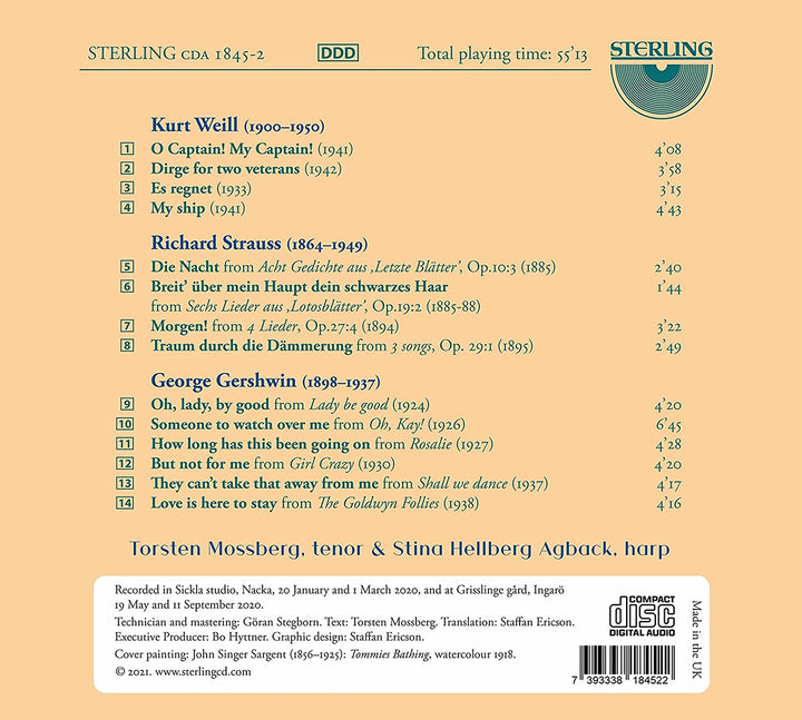 Torsten Mossberg (tenor) - Songs to harp from the Old and New World [Audio CD]