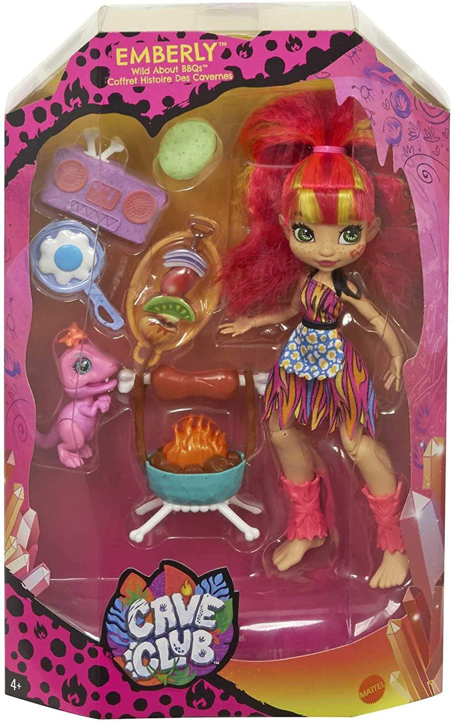 Cave Club Wild About Bbqs Playset + Emberly Doll - Yachew