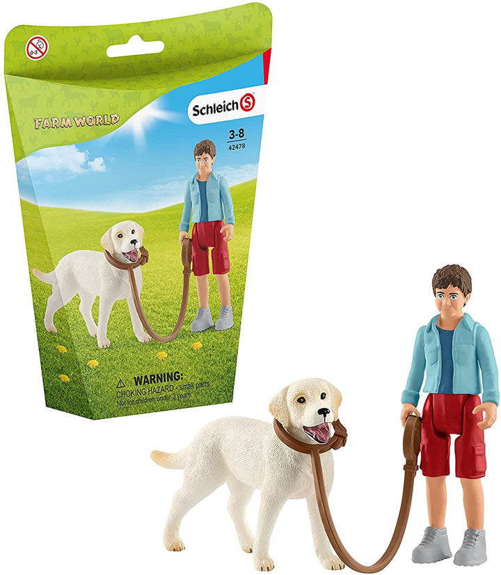 Schleich 42478 Farm World wandelen met labrador retriever