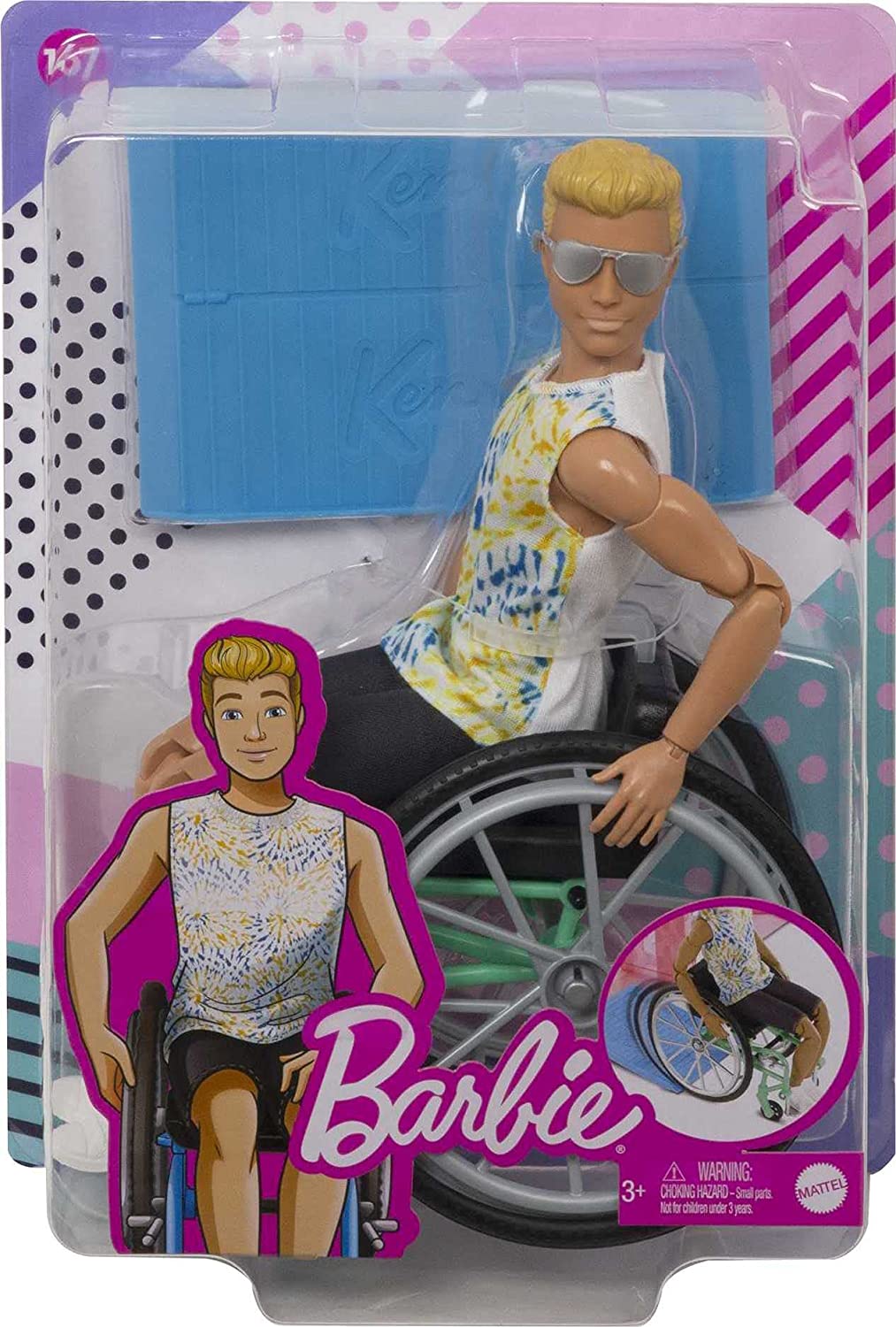 Barbie Ken Fashionistas-pop #167 met rolstoel en oprit