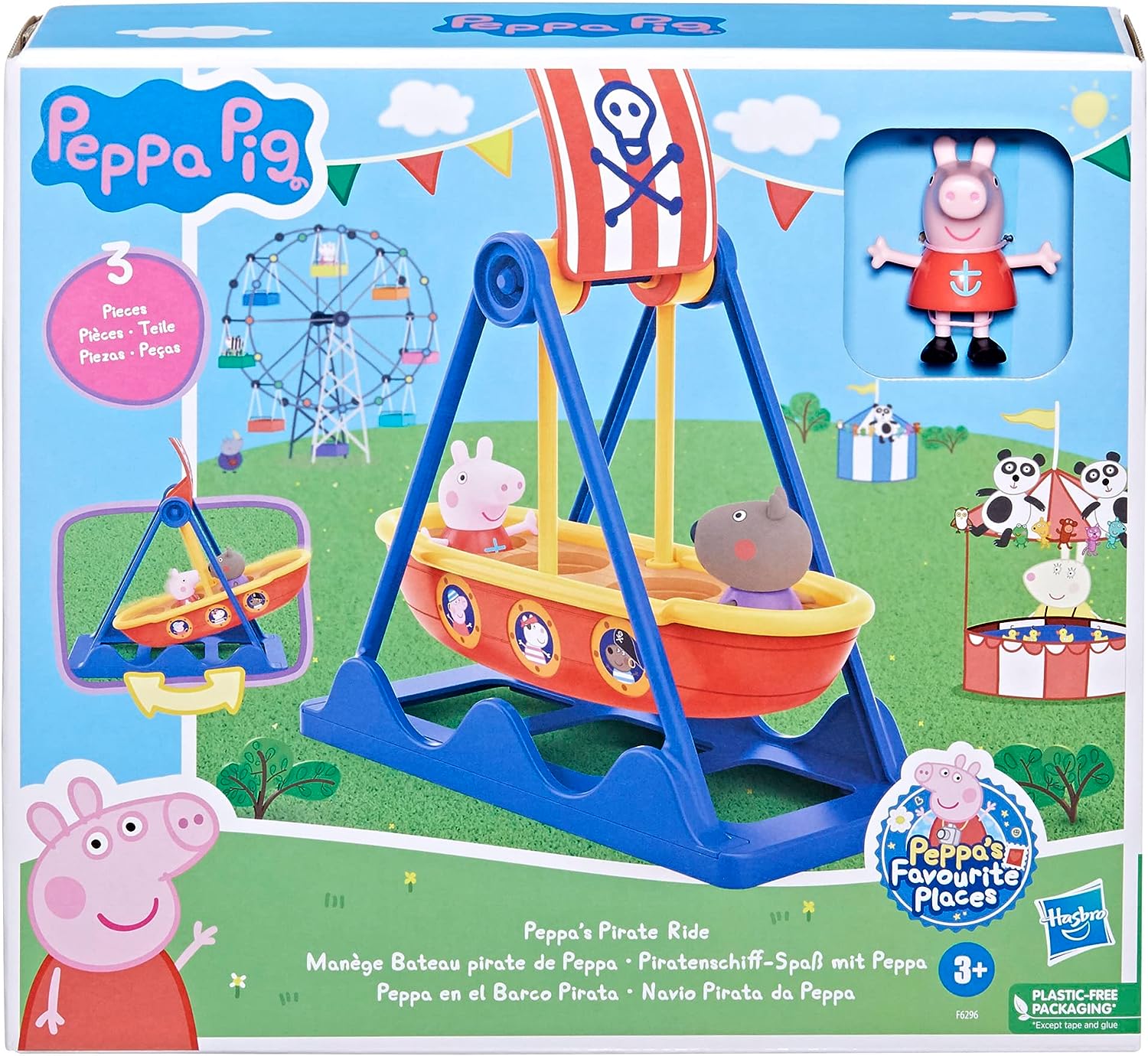Peppa Pig Piraten-Spielset – Schaukelschiff mit 2 Figuren, ab 3 Jahren