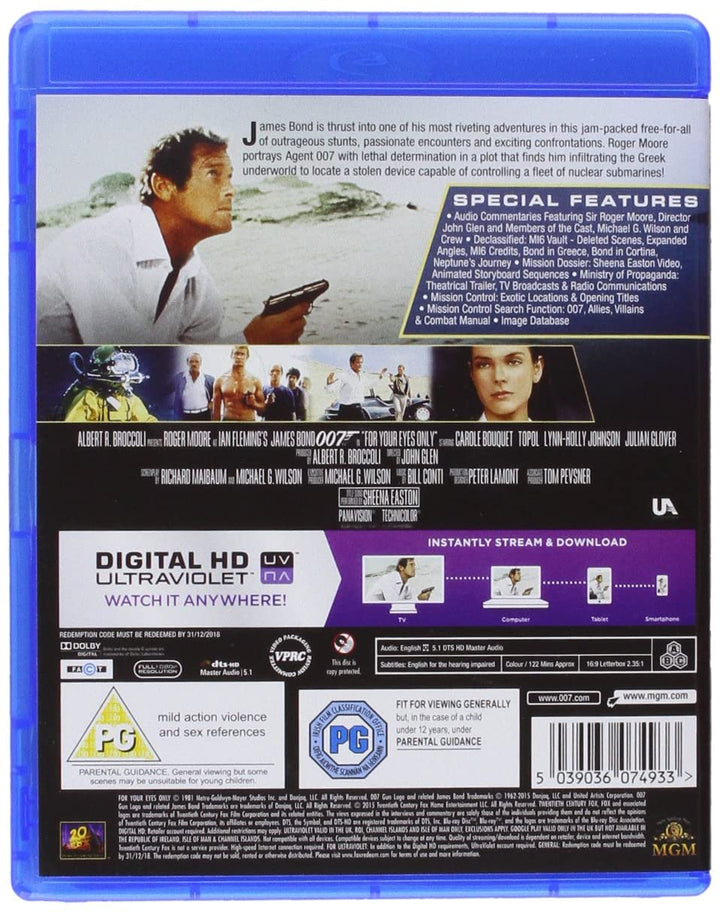 For your eyes only [Blu-ray] [1981]