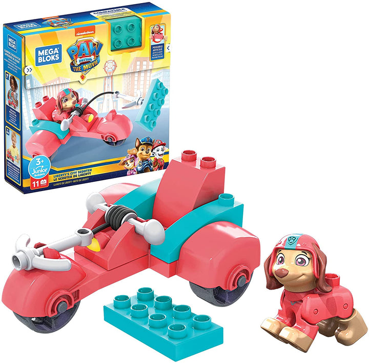 Mattel Mega Bloks Paw Patrol The Movie Liberty City Scooter Set