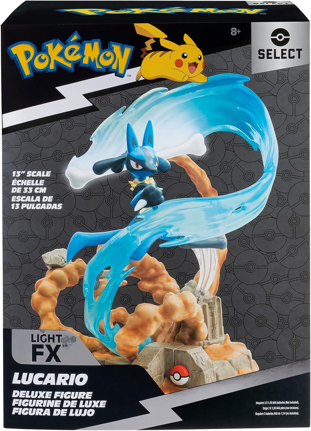 Pokémon Jazwares - Lucario 13-inch Deluxe Statue with Aura Lights