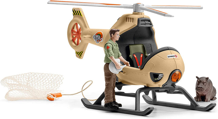 Schleich 42476 Elicottero da salvataggio per animali Wild Life