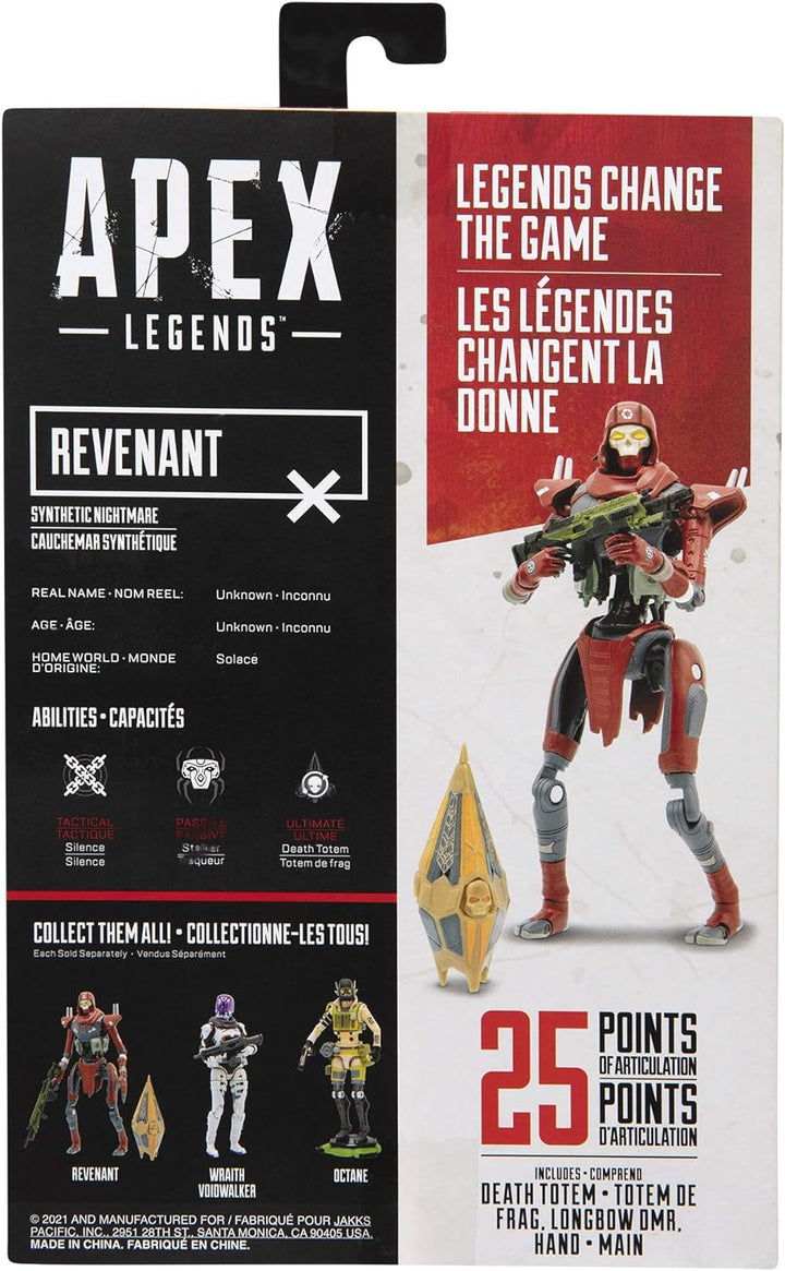 Apex Legends Revenant 6" Action Figure - Highly Articulated Collectible with Accessories, Ages 8+