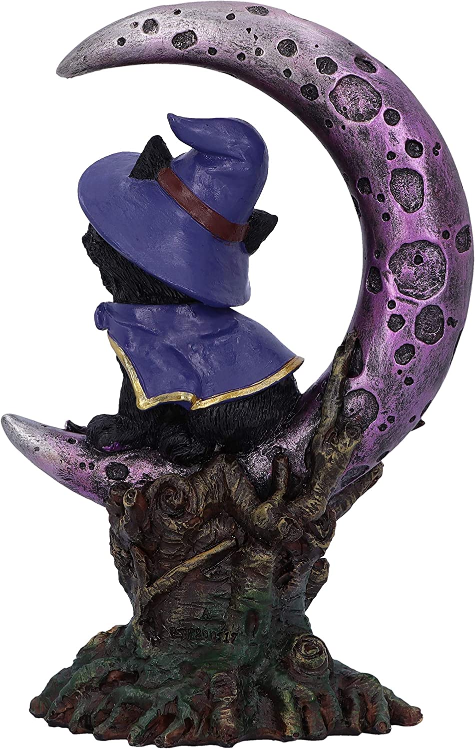 Nemesis Now Grimalkin Witches Familiar Black Cat and Crescent Moon Figurine, 18.