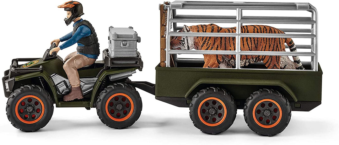 SCHLEICH 42351 Quad met aanhanger en Ranger-figuur