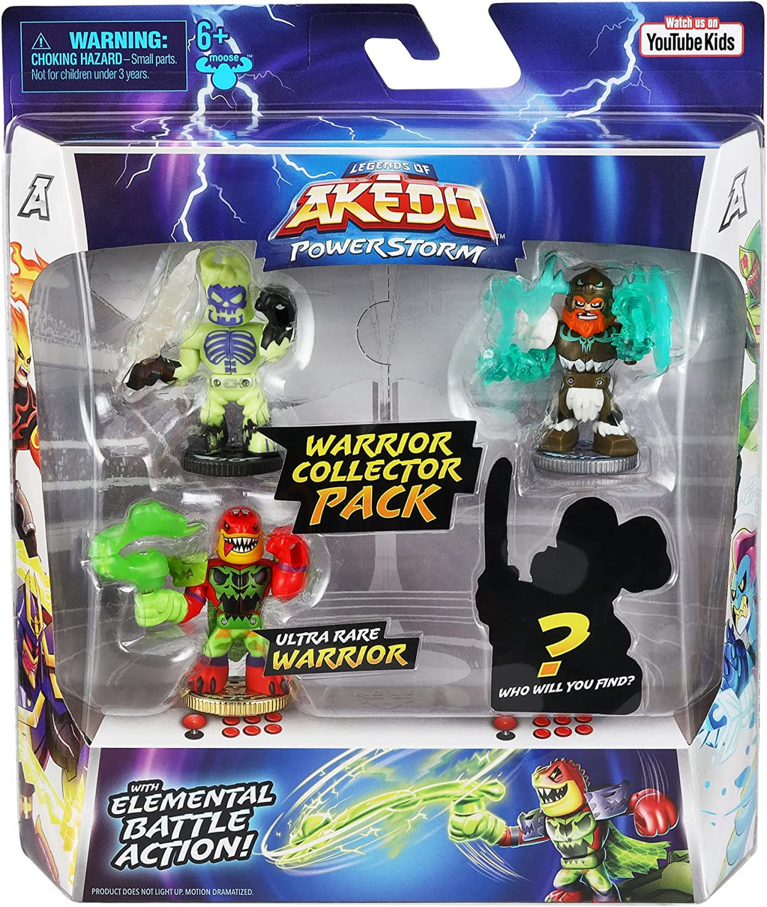 Legends of Akedo: Powerstorm Warrior Collector Pack with 4 Mini Action Figures - Ages 6+
